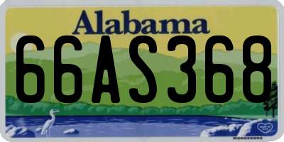 AL license plate 66AS368