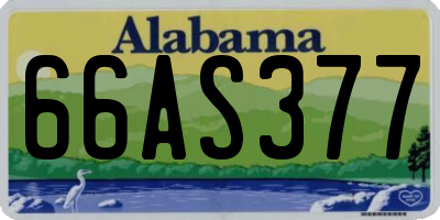 AL license plate 66AS377