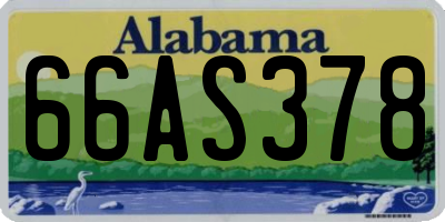 AL license plate 66AS378