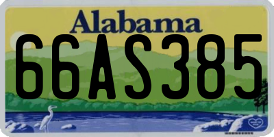 AL license plate 66AS385