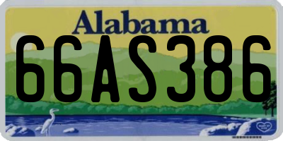 AL license plate 66AS386