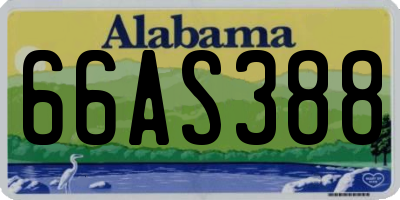 AL license plate 66AS388