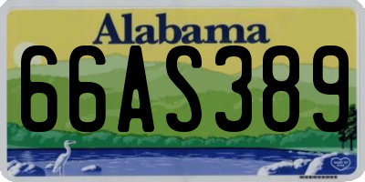 AL license plate 66AS389