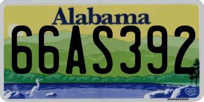 AL license plate 66AS392