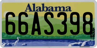AL license plate 66AS398