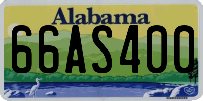 AL license plate 66AS400