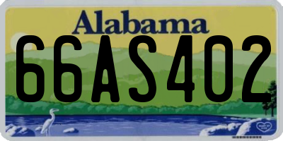 AL license plate 66AS402