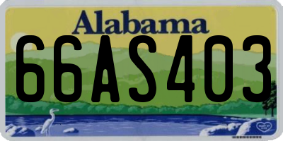 AL license plate 66AS403