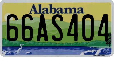 AL license plate 66AS404