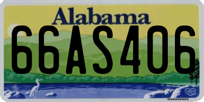 AL license plate 66AS406