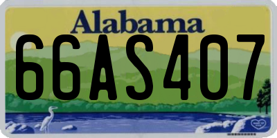 AL license plate 66AS407