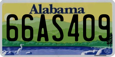 AL license plate 66AS409
