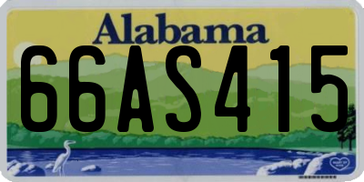 AL license plate 66AS415