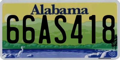 AL license plate 66AS418
