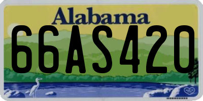 AL license plate 66AS420