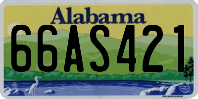 AL license plate 66AS421