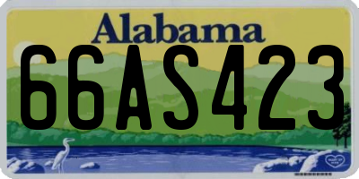 AL license plate 66AS423