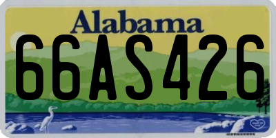 AL license plate 66AS426