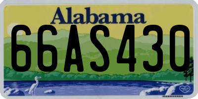 AL license plate 66AS430