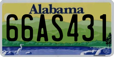 AL license plate 66AS431