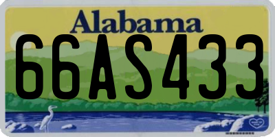 AL license plate 66AS433