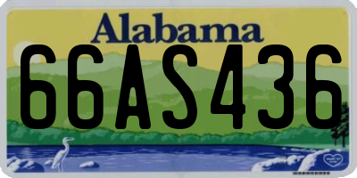 AL license plate 66AS436