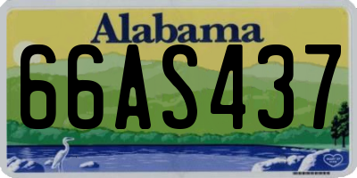 AL license plate 66AS437