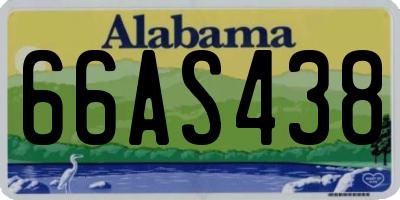 AL license plate 66AS438