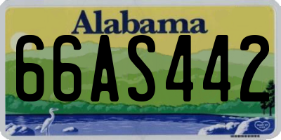 AL license plate 66AS442