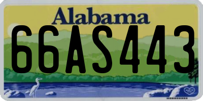 AL license plate 66AS443
