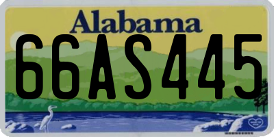 AL license plate 66AS445