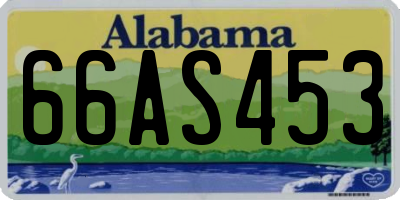 AL license plate 66AS453