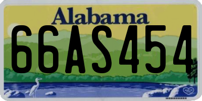 AL license plate 66AS454