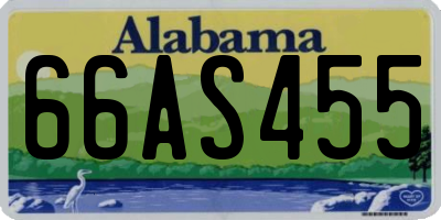 AL license plate 66AS455