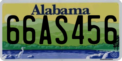 AL license plate 66AS456
