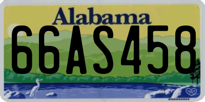 AL license plate 66AS458