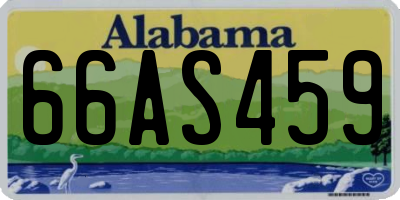 AL license plate 66AS459