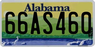 AL license plate 66AS460