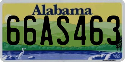 AL license plate 66AS463
