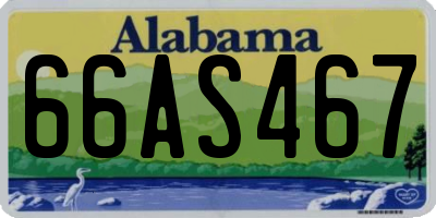 AL license plate 66AS467