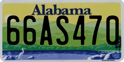 AL license plate 66AS470