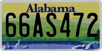 AL license plate 66AS472