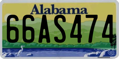 AL license plate 66AS474