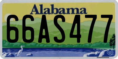 AL license plate 66AS477