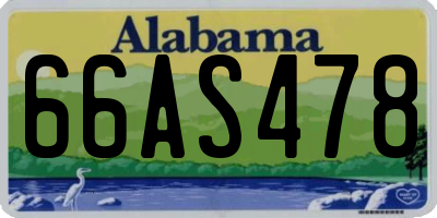 AL license plate 66AS478