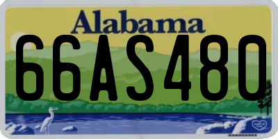 AL license plate 66AS480