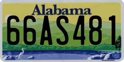 AL license plate 66AS481
