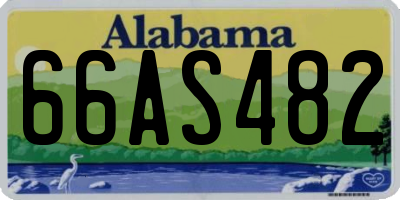 AL license plate 66AS482