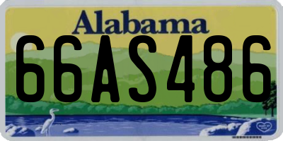 AL license plate 66AS486