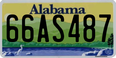 AL license plate 66AS487